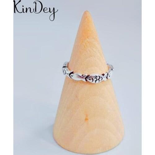 Exaggerated Silver Color Fish Rings For Women Engagement Jewelry Girls Open Finger Rings