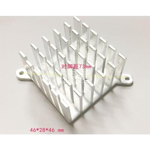 High-power electronic chip radiator 46*28*46mm slotted radiator fin buckle type CPU radiator with lug Clip-on heatsink