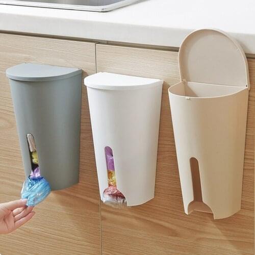 1 PC 3 color garbage bag storage box kitchen bedroom bathroom storage rack organize bag home creative plastic bag dispenser