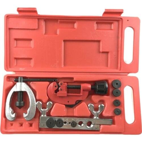 10 Pcs Copper Brake Fuel Pipe Repair Double Flaring Dies Tool Set Clamp Kit Tube Cutter