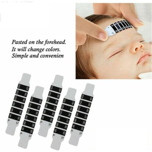 1/10 PCS Convenient Plastic Color-changing Body Temperature Sticker Forehead Temperature Measuring Sticker for Children