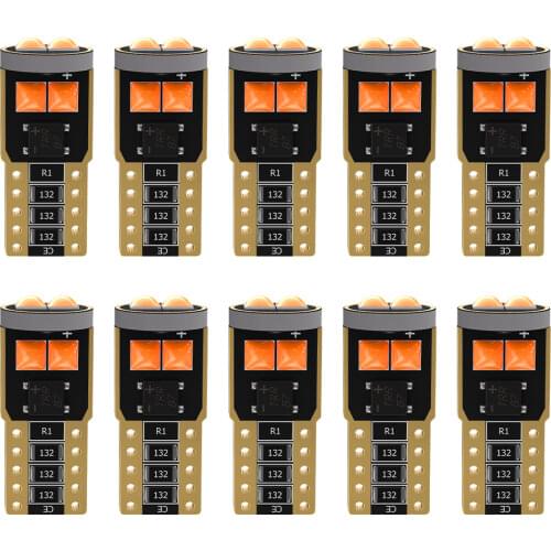 10PCS T10 LED W5W 194 3030 6SMD Canbus No Error Car Interior Light LED Instrument Lights Bulb Wedge light 12V 6000K