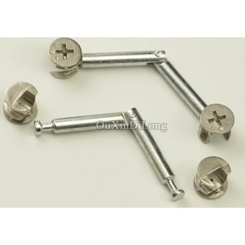 100Sets 3 in 1 Furniture Connecting Bolts&Nuts 90 Degree Activity Furniture Connectors Fittings Eccentric Wheels+Movable Rod