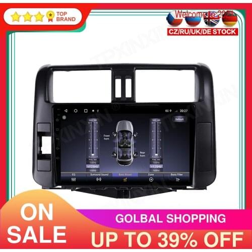 128G PX6 Android 10.0 For Toyota Prado 2010-2013 Car Multimedia Player GPS Navigation Headunit Radio Audio Stereo Tape Recorder