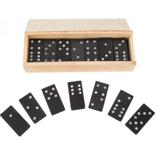 28Pcs/Set Wooden Domino Board Games Domino Toys Travel Funny Table Game 2018 Kid Children Educational Toys For Children Gifts