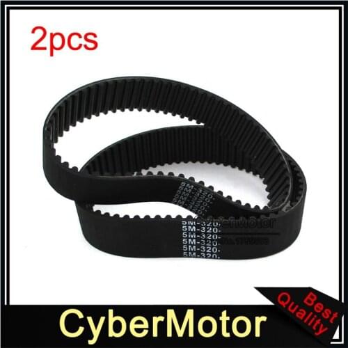 2x 5M-320-25 Drive Transfer Clutch Belt For Bladez Moby S X SX 23cc - 40cc Electric Gas Scooter