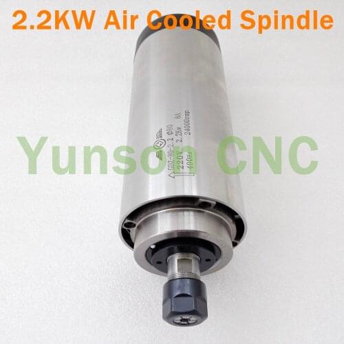 4pcs bearings! 2200W 2.2KW 3HP ER16 collet 80mm diameter Air Cooled Cooling Spindle motor for wood milling/engraving cnc machine