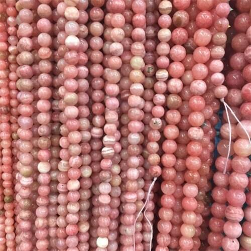6/8/10/12MM Gemstone Argentina Rhodochrosite Red Healing Power Natural Stone Beads For Jewelry Making DIY Price