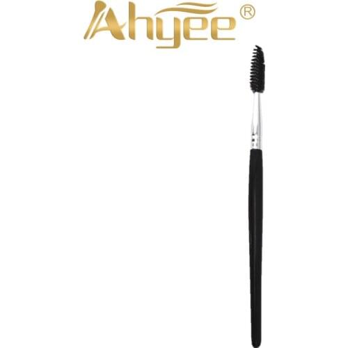 Ahyee 1pcs Black Eyelashes Brush Wood Handle Nylon Hair Gel Sprial Special Design Make Up Cosmetic Tool