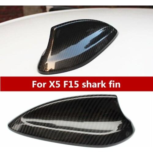 X4 F26 Real Carbon Fiber Shark Fin Antenna Covers X-Series X5 F15 F85 X5M Shark Fin Auto Roof Antenna Covers Decoration 2015-in