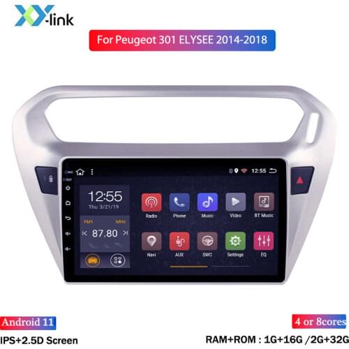 Android 8.1 IPS 2.5D screen Car Radio For peugeot 301 citroen elysee 2014-2018 Android 8.1 GPS Navigation car multimedia player