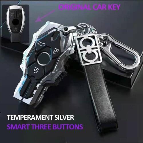 Car Key Bag Case Cover Key Holder For Mercedes Benz W203 W210 W211 W124 W202 W204 AMG Accessories