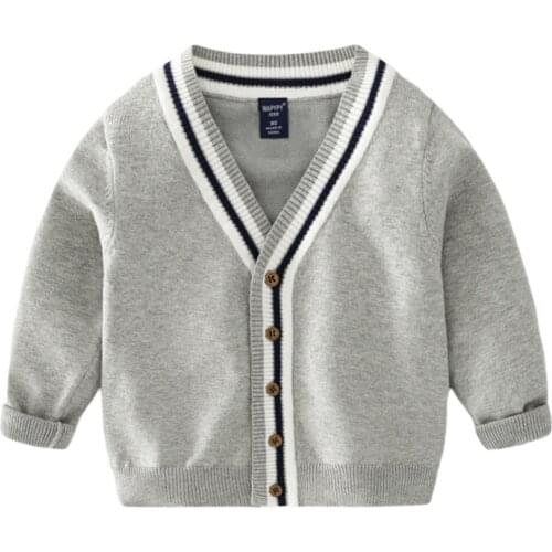 Children Clothes Autumn Winter Kids Knitted Sweaters For Boys Cardigan Thick Baby Jacket School Wool Coat Girls Outfit
