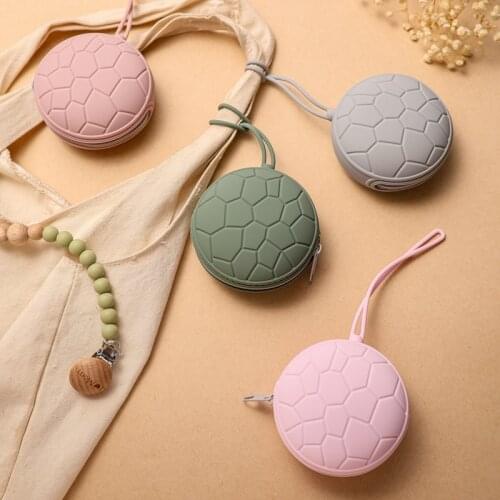 Baby Silicone Pacifier Holder Safe Easy to Clean BPA Free Messenger Bag Shape Infant Portable Soother Container Box Baby Product
