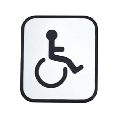 UNILOCKS Stainless Steel Door Sign Board Toilte - Disabled(98.5mm *86.5mm)