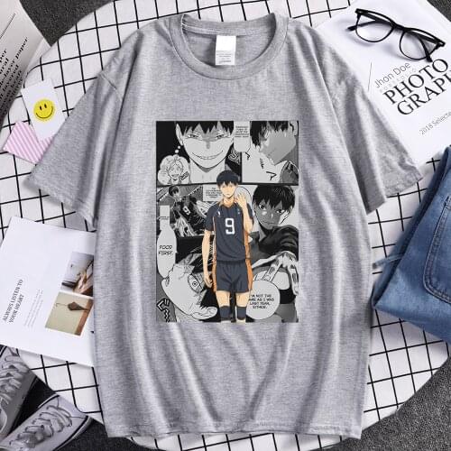 Haikyuu Kageyama Tobio Japan Anime T-Shirts Men Hip Hop Casual Tee Shirts Summer 2021 Brand Tops Male Cartoon Harajuku T Shirt