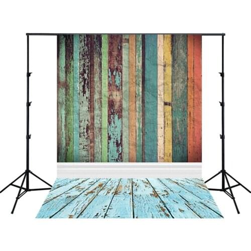 HUAYI Photography Backdrop Vintage Wood Floordrop Photo Booth Background Customize Newborns Child Birthday Studio BackdropN-007