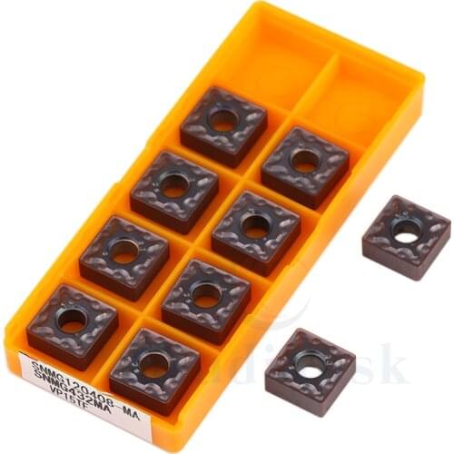 10Pcs SNMG120404 VP15TF UE6020 US735 SNMG120408 VP15TF UE6020 US735 Carbide insert for steel processing CNC machine tool turning
