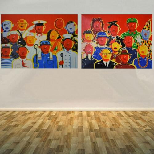 Painting Canvas Modern Hand painted Contemporary Art Shen Dianjun Oil Painting wall picture Home decor 75x100cm