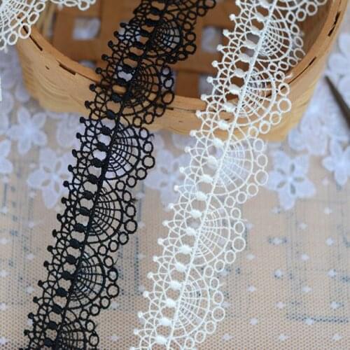 5yards Good quality White black venice Lace trim wedding DIY crafted sewing Venise Lace trim farbric wide:3.5cm