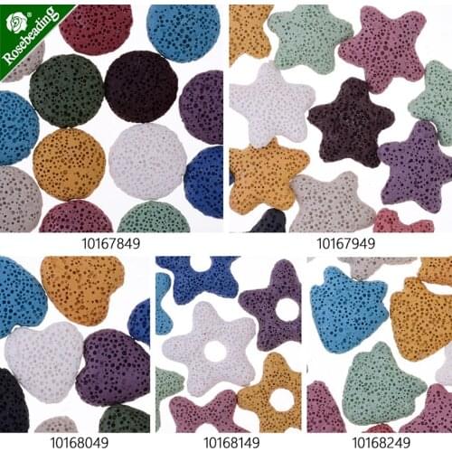 Lava Stone,Lava Beads,Ethnic Earrings Accessories,colour mixture Lava bead studs