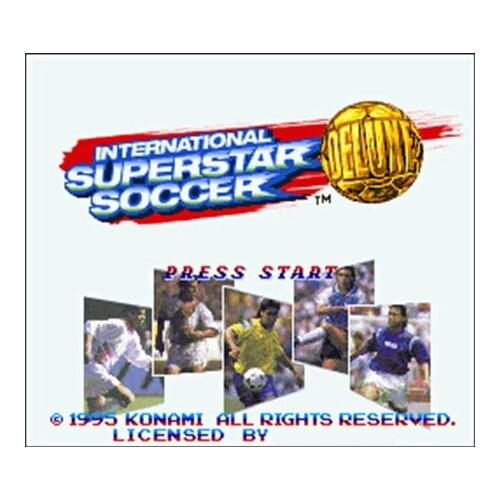 International Superstar Soccer Deluxe 16 bit Big Gray Game Card For USA NTSC Game Player