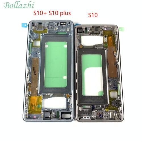 Holde Middle Frame For Samsung Galaxy S10 G973 G973F Frame Bezel Metal Housing With Power Volume Side Button S10+ S10 Plus G975