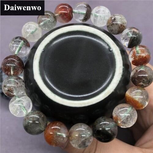 New Multicolor Phantom Quartz Beads Bracelet Charm for Women Man Gift