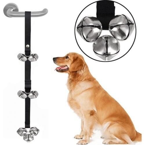 Pet Doorbells Lanyard Dog Training Bells Adjustable Dog Cat Housebreaking Clicker Door Bell Training Tool Dogs Door Accessories