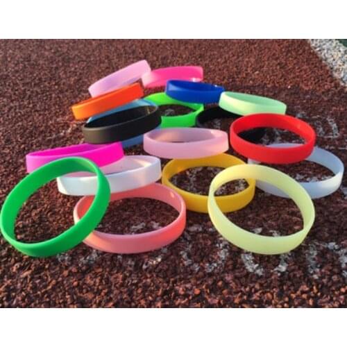 Silicone Rubber Wristband Flexible Wrist Band Cuff Bracelet Sports Casual Bangle For Women Men 12 Colors Fashion Bracelet