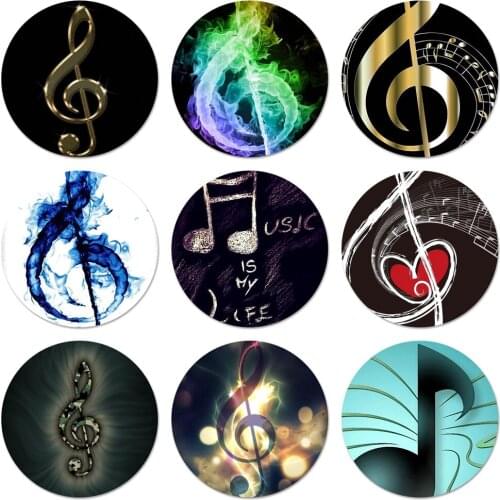 Old musical note Music Icons Pins Badge Decoration Brooches Metal Badges For Clothes Backpack Decoration