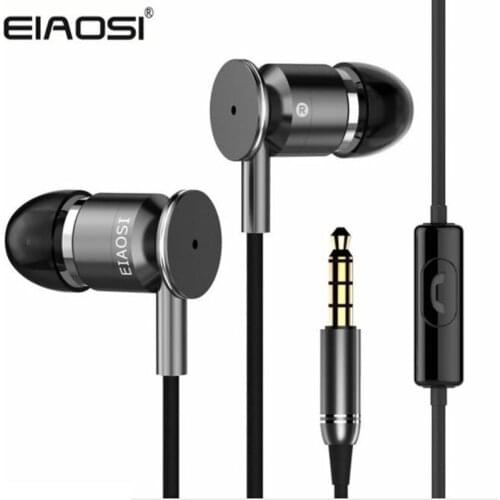 EIAOSI X6 Stereo In-ear Metal Earphone For Phone With Microphone Good Bass For iPhone Samsung Xiaomi phone