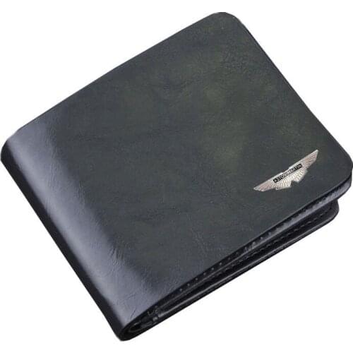 Top Quality Black Genuine Leather Car Logo Document Bag Wallet Card Package For Aston Martin Car Styling Car Accessories