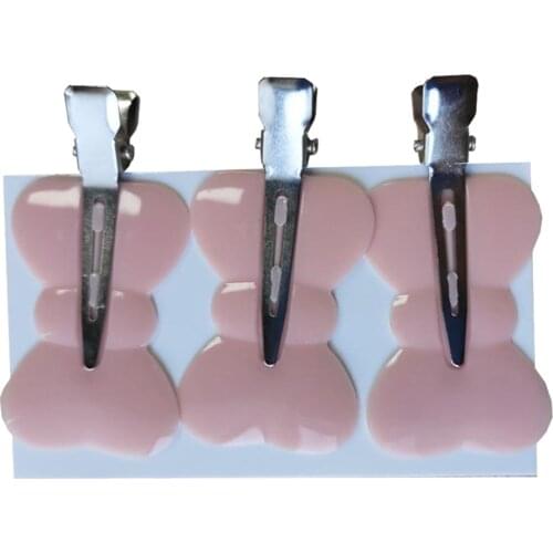 3Pcs No Bend Seamless Curl Pin Hair Clips Clamps For Makeup Bowknot Shaped