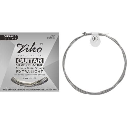 Ziko Dus Series Acoustic Guitar Strings Dus-010 & Ziko Deg 009-042 Electric Guitar Strings