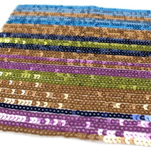 1PC Sequined Patch Square Shape Colorful Stripes Size L/S Iron Sew On T-shirt Hoodie Coat Jeans Bag Hat DIY Deco