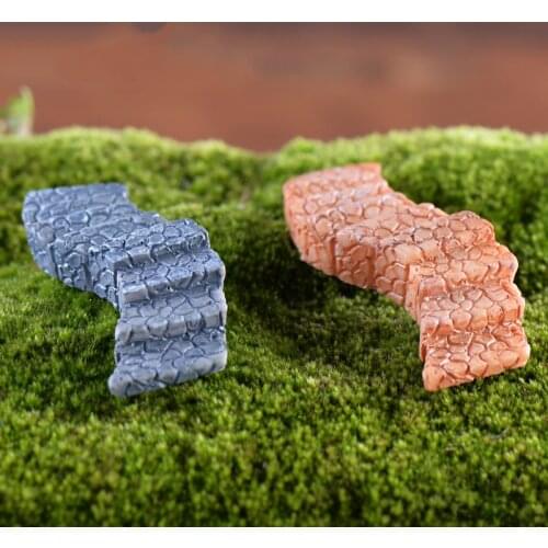 1 pcs S-type Staircase Moss Micro-landscape Decoration Landscaping Decoration Ornament Resin Crafts Small Ornaments