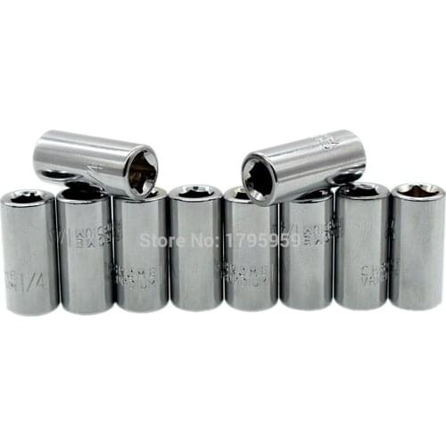 10pcs 1/4" Square Drive to 1/4" Hex Shank Quick Release Impact Socket Bit Adapter Screwdriver Bit Holder Conversion Tool Adaptor