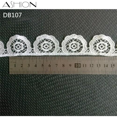10 yards 30MM white Embroidered Lace Fabric DIY skirt hem Dance costumes Garment Accessories lace trim Sewing Craft LP-DB107