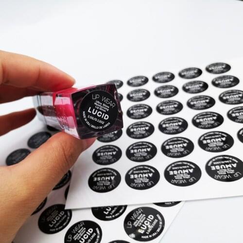 1000pcs/lot Customized printed self-adhesive lipstick tube bottle packaging bar code sticker label