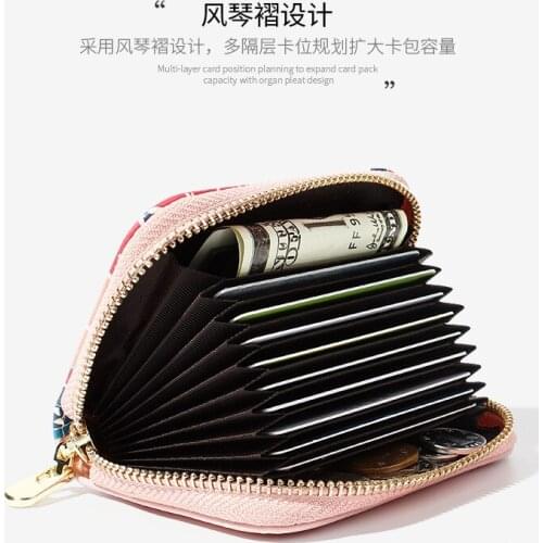 2020 Cartoon Cute Lucky Cat Card Bag Wallet Ladies and Children Vertical Multi-function Zipper Multi-card Coin Purse Pu Card Bag