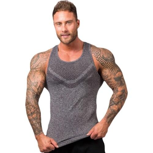 2021 Gym Running Exercise Sport Tank Top Men Vest Mens Sleeveless Fitness Bodybuilding Muscle Undershirt