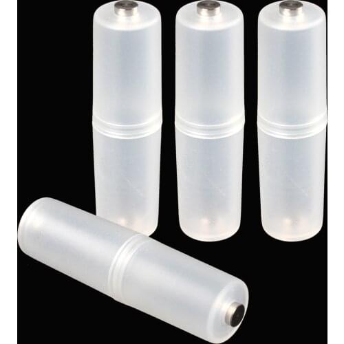 4 Pcs AAA to AA Size Battery Converter Holder Case Battery Boxes