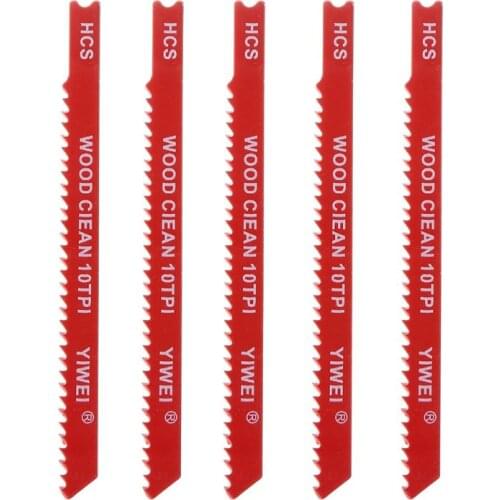 5pcs Durable U-shank High Carbon Steel 10 TPI Reciprocating Saw Blade Cutter For Wood Jig Cutting