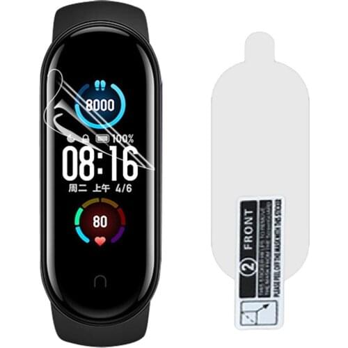 5Pcs TPU Anti-Scratch Full Screen Protective Film Protector for Xiaomi Mi Band 5