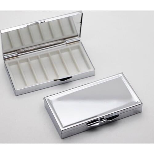 7 day pill box weekly pill case Rectangle pill container Silver Color #PY07S