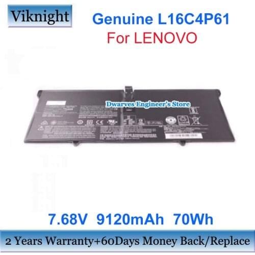 7.68V 70Wh L16C4P61 L16M4P60 Battery For LENOVO Yoga 920-13IKB 80Y7002XGE 80Y70023C YOGA 6 Pro-13IKB 5B10N01565 5B10N17665 9120m
