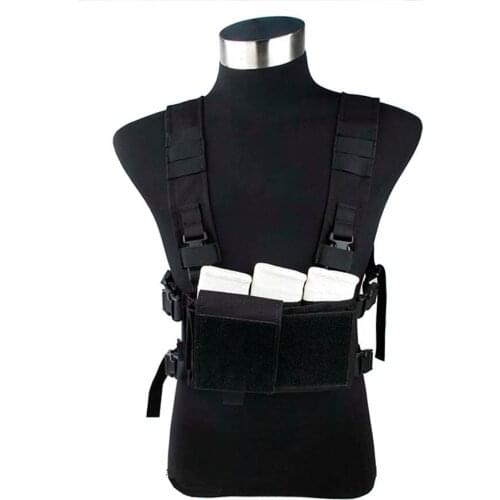 Free Shipping TMC Lightweight Black Tactical Vest SS Modular Chest Rig Chest Hanging