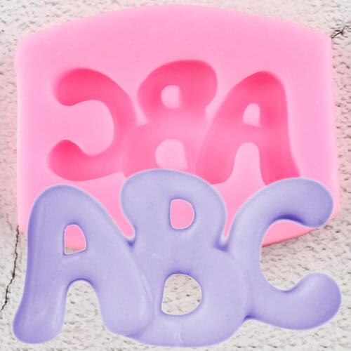ABC Letters Silicone Molds Cupcake Topper Fondant Cake Decorating Tools DIY Cookie Baking Candy Clay Chocolate Gumpaste Moulds