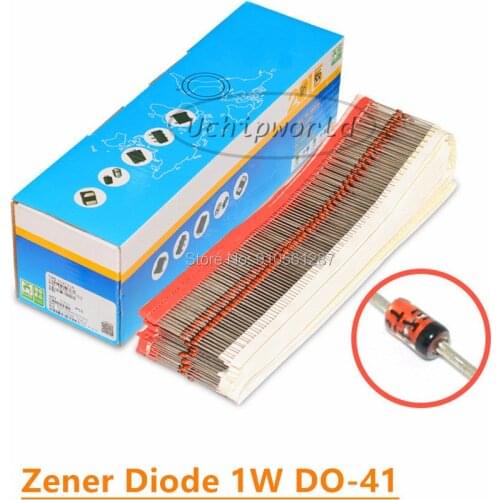 1W DO-41 Zener Diode 1N4727A 3V0 1N4728A 3V3 1N4729A 3V6 1N4730A 3V9 1N4731A 4V3 1N4732A 4V7 1N4733A 5V1 1N4734A 5V6 1N4735A 6V2
